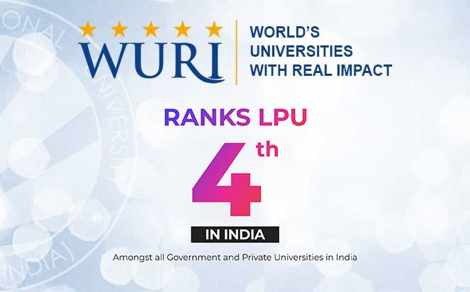 WURI Rankings 2024 - LPU ranked 4th in India